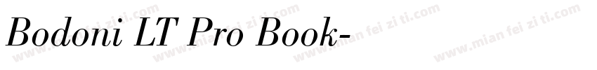 Bodoni LT Pro Book字体转换